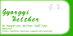 gyorgyi welther business card